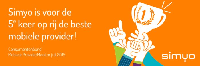 Panel Consumentenbond vindt Simyo voor vijfde keer beste mobiele provider