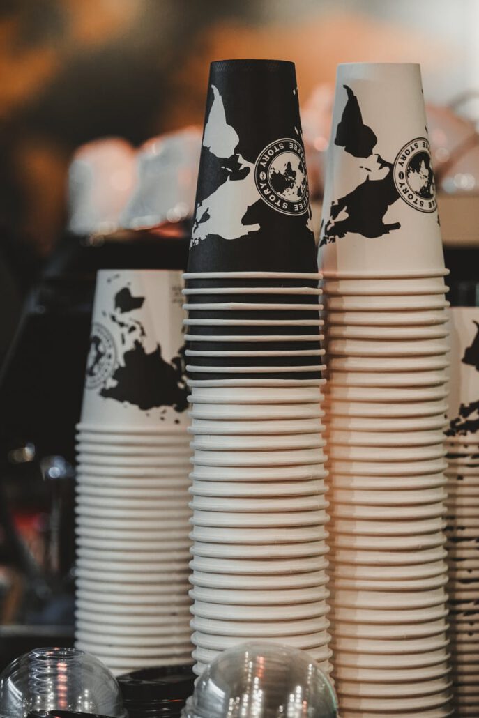photo of disposable cups